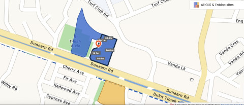 The tender for the Dunearn Road residential GLS site closed on June 26 with nine bids received (Picture: EdgeProp Landlens)
